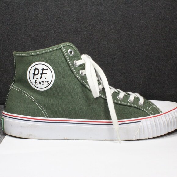 PF Flyers Center Hi Top Sneakers Forest Green Shoes Retro Vintage Mens Size 11 - Picture 6 of 12